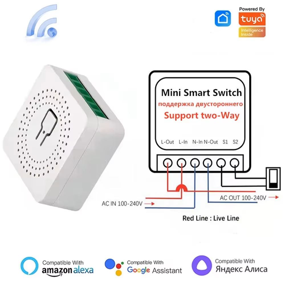 Diy Home Automation Controller - 16A WiFi Smart Switch 2-weg DIY